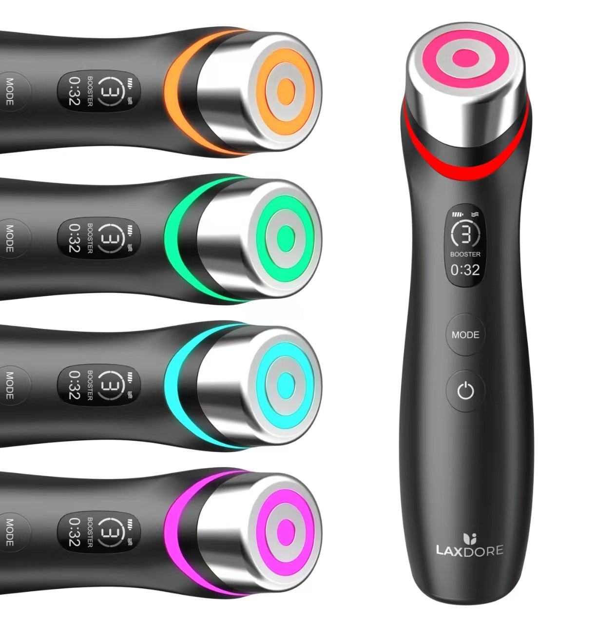 Microcurrent Vibration Massager – Red & Blue Light Pore Care Device