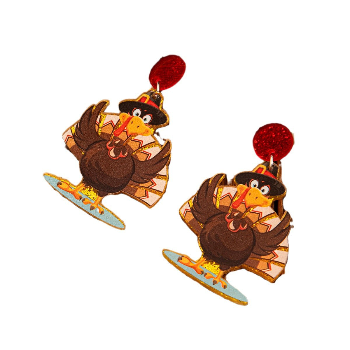 Thanksgiving Turkey Acrylic Earrings