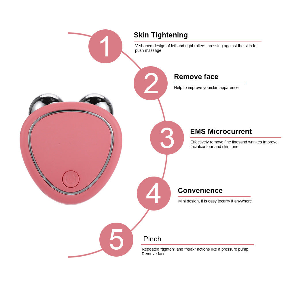 3D Microcurrent Face Roller Beauty Massager