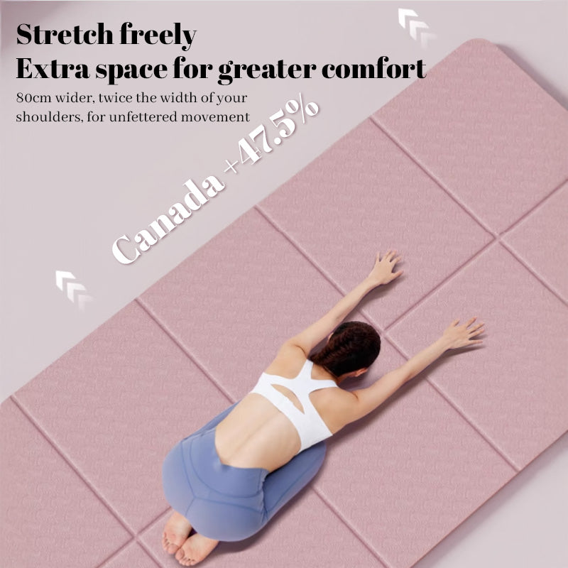 Foldable Eco-Friendly TPE Yoga Mat – Non-Slip, Travel & Workout Use