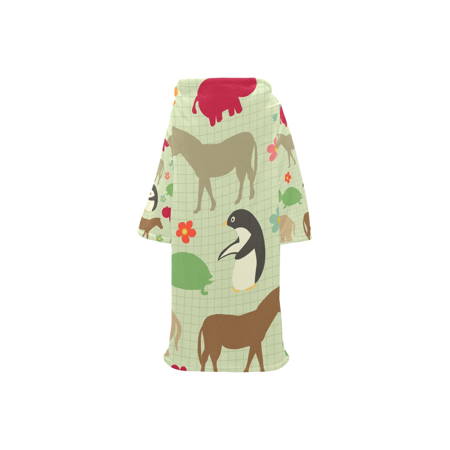 Blanket Robe with Sleeves for Kids