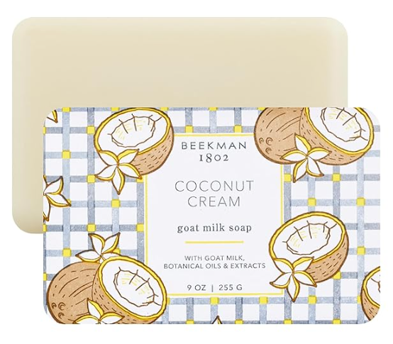 Beekman 1802 Goat Milk Body Soap Bar, Honey & Orange Blossom - Scented - 3.5 oz - Nourishes, Moisturizes & Hydrates - 100% Vegetable Soap - Good for Sensitive Skin - Packaging May Vary