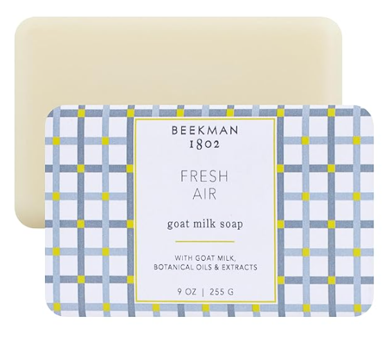 Beekman 1802 Goat Milk Body Soap Bar, Honey & Orange Blossom - Scented - 3.5 oz - Nourishes, Moisturizes & Hydrates - 100% Vegetable Soap - Good for Sensitive Skin - Packaging May Vary