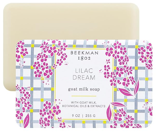 Beekman 1802 Goat Milk Body Soap Bar, Honey & Orange Blossom - Scented - 3.5 oz - Nourishes, Moisturizes & Hydrates - 100% Vegetable Soap - Good for Sensitive Skin - Packaging May Vary