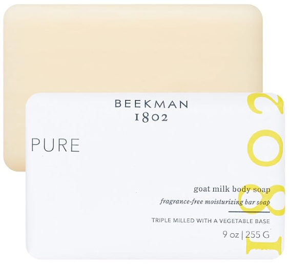 Beekman 1802 Goat Milk Body Soap Bar, Honey & Orange Blossom - Scented - 3.5 oz - Nourishes, Moisturizes & Hydrates - 100% Vegetable Soap - Good for Sensitive Skin - Packaging May Vary