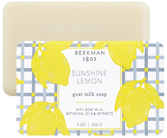 Beekman 1802 Goat Milk Body Soap Bar, Honey & Orange Blossom - Scented - 3.5 oz - Nourishes, Moisturizes & Hydrates - 100% Vegetable Soap - Good for Sensitive Skin - Packaging May Vary