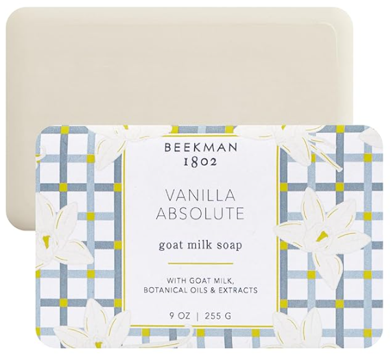 Beekman 1802 Goat Milk Body Soap Bar, Honey & Orange Blossom - Scented - 3.5 oz - Nourishes, Moisturizes & Hydrates - 100% Vegetable Soap - Good for Sensitive Skin - Packaging May Vary