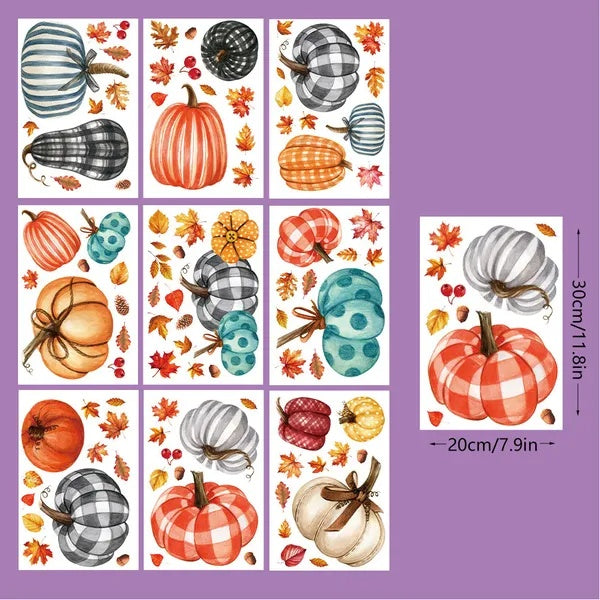 Thanksgiving Window Clings Set (98 PCS)