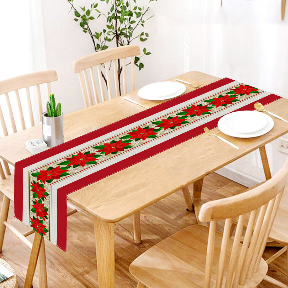Christmas Polyester Tablecloth – Holiday Decoration