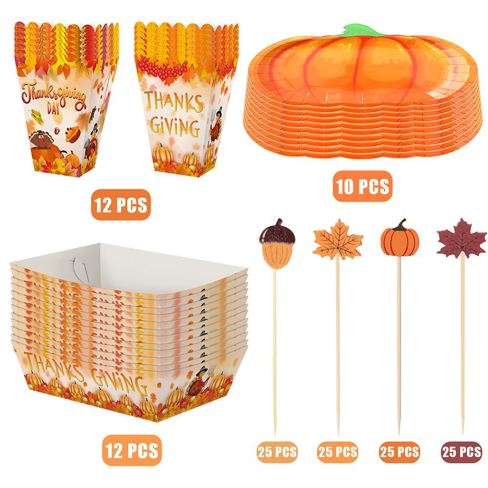 Thanksgiving Dinnerware Set (134 PCS)