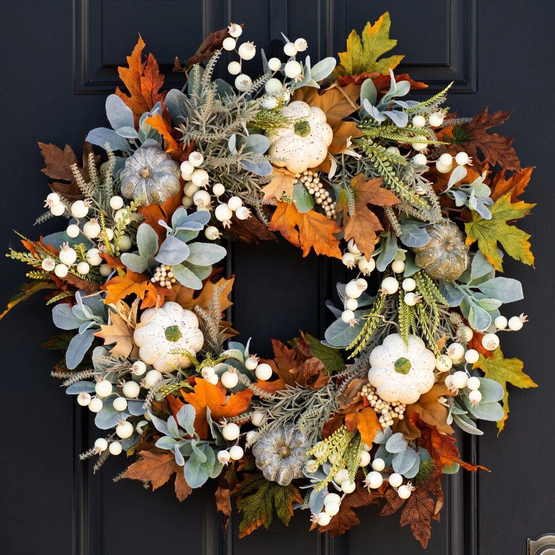 Autumn Pumpkin Leaf Garland Decor