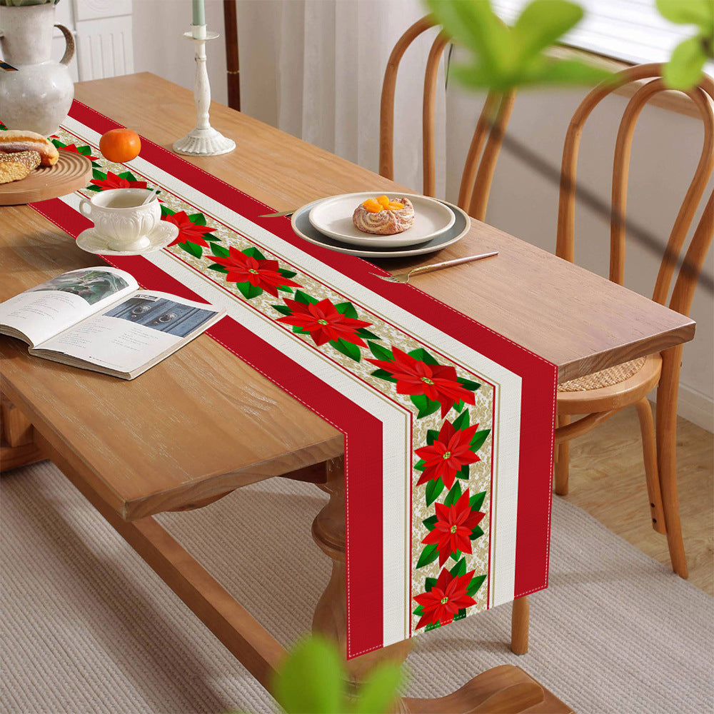 Christmas Polyester Tablecloth – Holiday Decoration