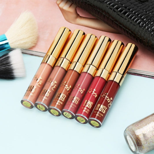 Beauty Glazed 6pcs Matte Liquid Lipstick Set – Portable Lip Gloss Kit