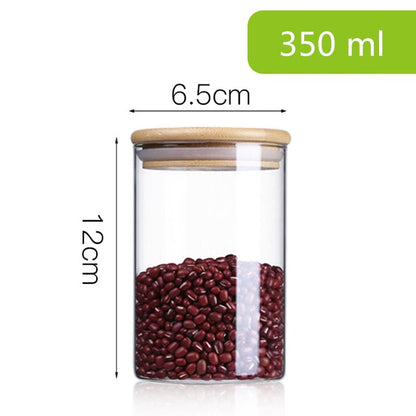 Glass Storage Jar with Bamboo Lid – Food & Tea Container