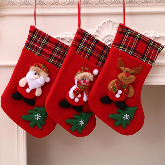 Plush 3D Medium Christmas Stockings