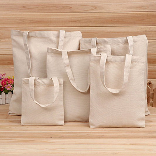 Reusable Canvas Tote Shopping Bag – Eco-Friendly, Foldable & Multi-Size