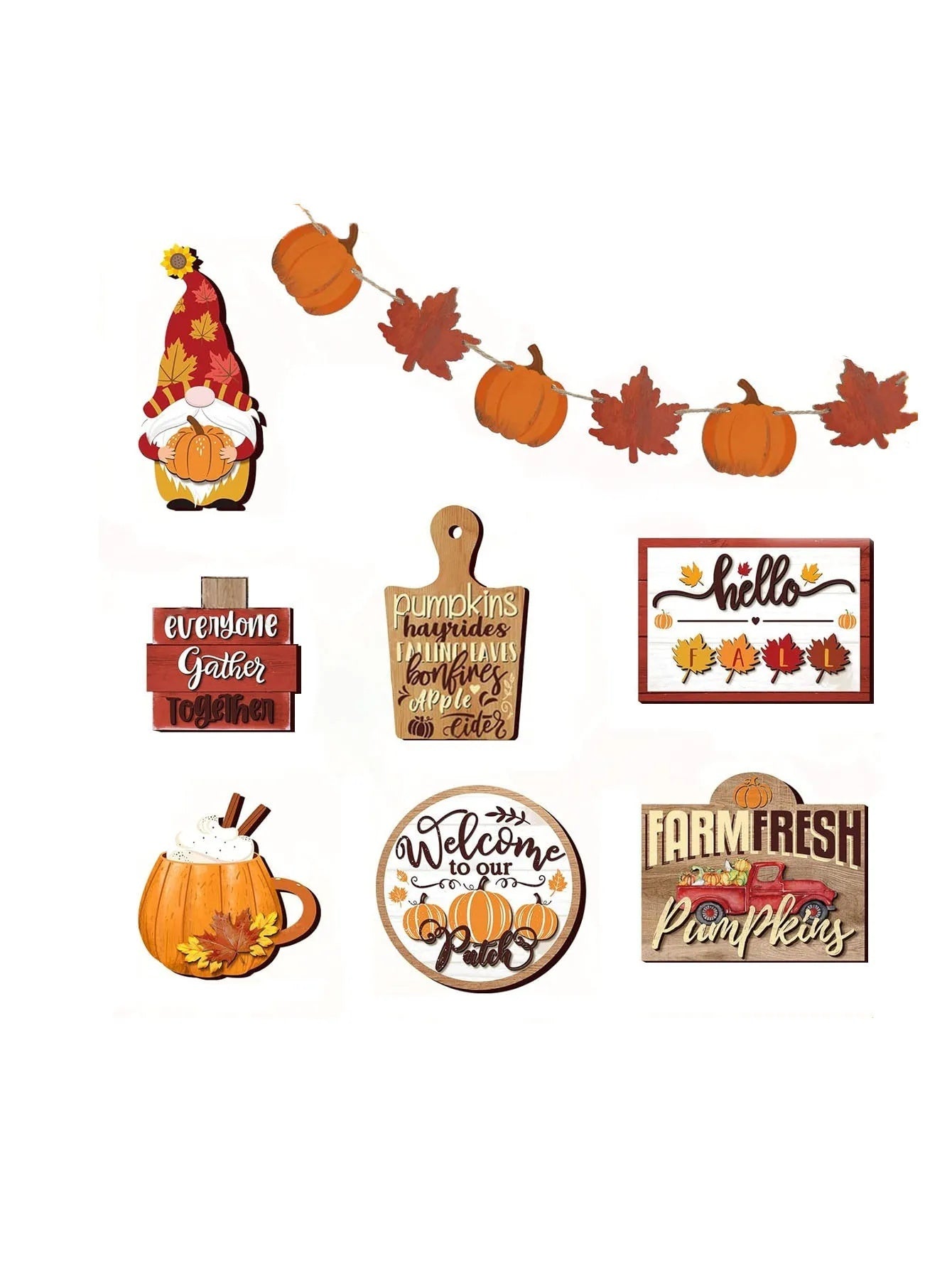 Autumn Pumpkin Spice Tray Decor