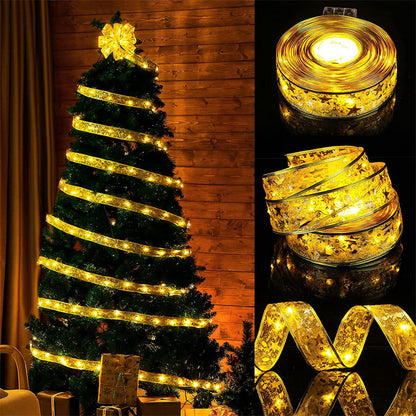 Christmas Ribbon Tree Lights