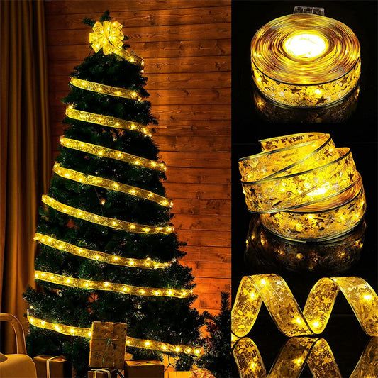Christmas Ribbon Tree Lights