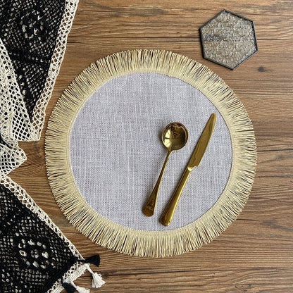 Handwoven Jute Tassel Placemats