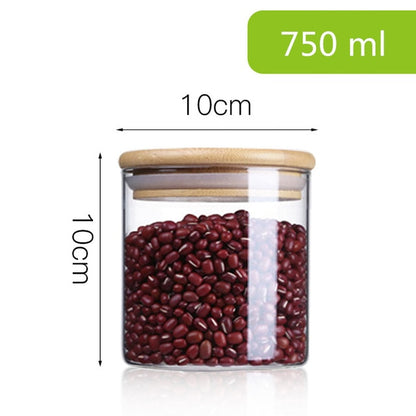 Glass Storage Jar with Bamboo Lid – Food & Tea Container