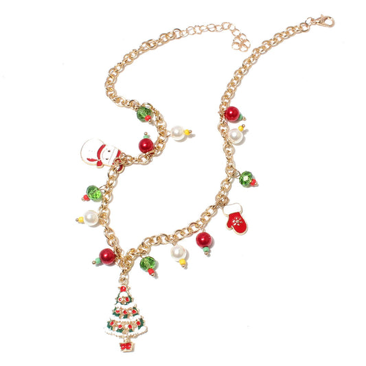 Colorful Pearl Christmas Necklace