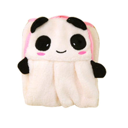 Eco-Friendly Cartoon Animal Towel – Soft Coral Velvet, Hangable