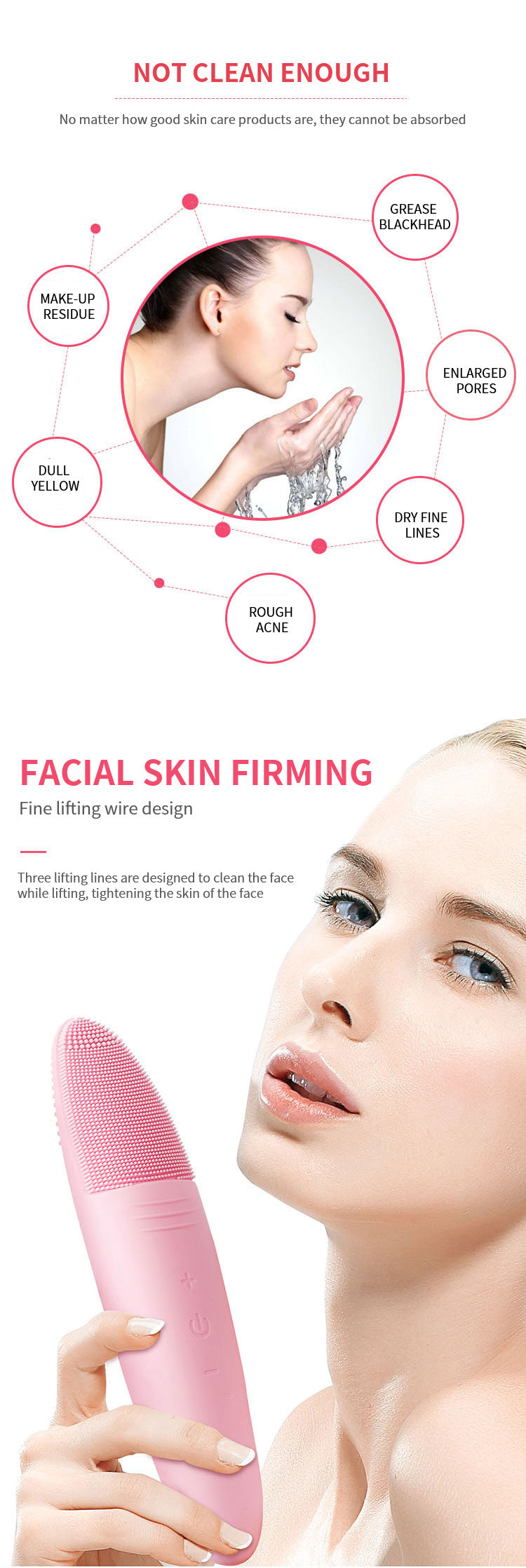 New silicone face washing instrument