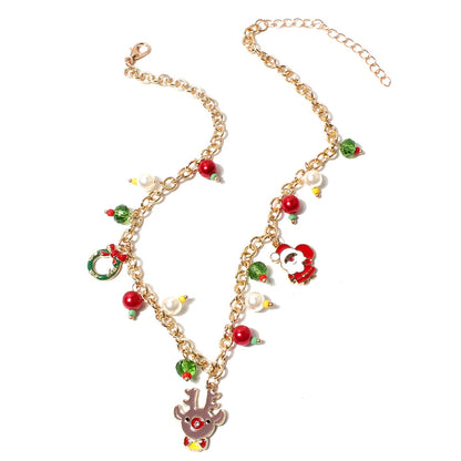 Colorful Pearl Christmas Necklace