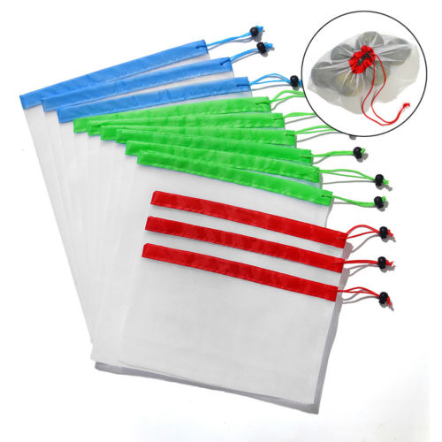 12pcs Reusable Mesh Produce Bags – Eco-Friendly Grocery & Storage