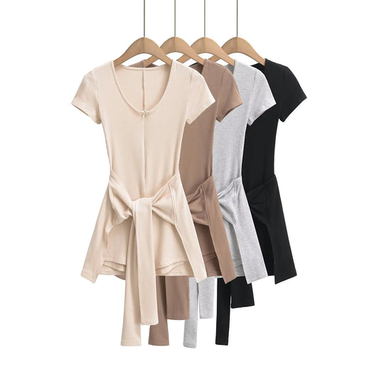 Deep V-Neck Fitness Jumpsuit