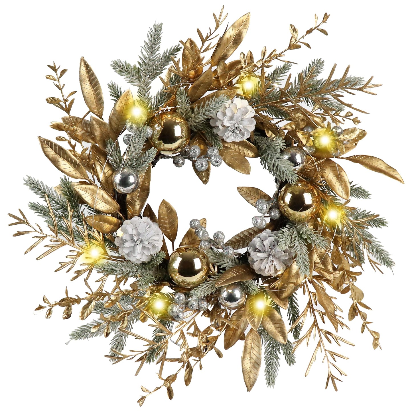 20" Christmas Wreath with Lights