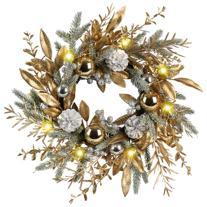 20" Christmas Wreath with Lights