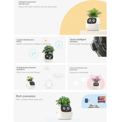 USB Auto-Absorbent Planter – Eco-Friendly PP Resin Round Pot