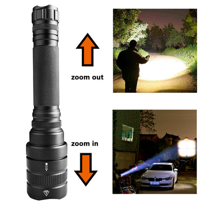 Strong light long-range flashlight