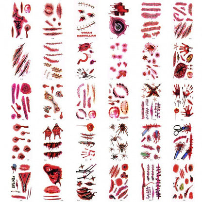 Halloween Scary Scar Tattoo Stickers
