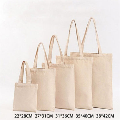 Reusable Canvas Tote Shopping Bag – Eco-Friendly, Foldable & Multi-Size