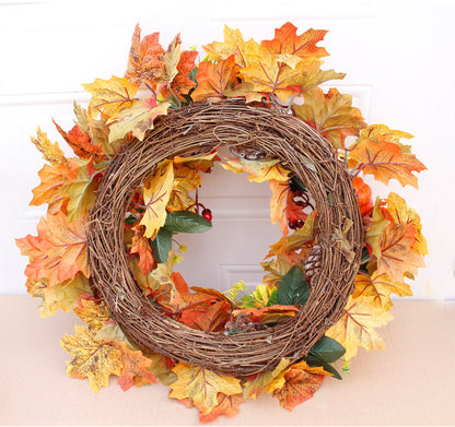 Autumn Pumpkin Leaf Garland Decor