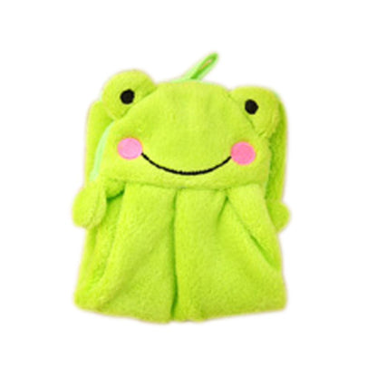 Eco-Friendly Cartoon Animal Towel – Soft Coral Velvet, Hangable
