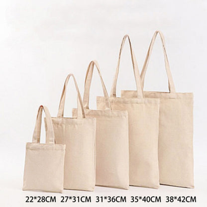 Reusable Canvas Tote Shopping Bag – Eco-Friendly, Foldable & Multi-Size