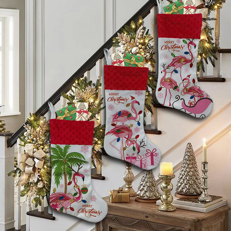 Flamingo Christmas Stockings & Decor