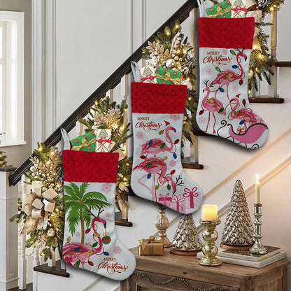Flamingo Christmas Stockings & Decor