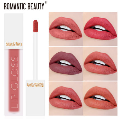 Velvet Matte Non-Stick Lip Glaze – Romantic Beauty