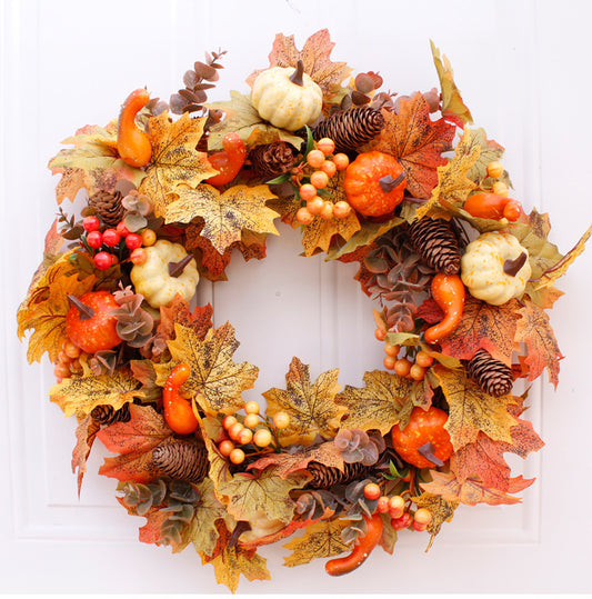 Autumn Pumpkin Leaf Garland Decor