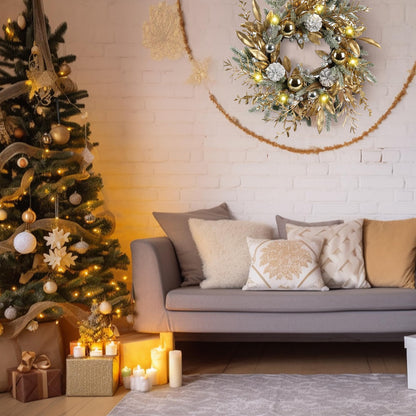 20" Christmas Wreath with Lights
