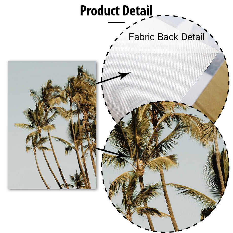Coconut Tree & Sea Landscape Canvas Wall Art
