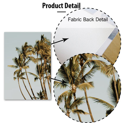 Coconut Tree & Sea Landscape Canvas Wall Art