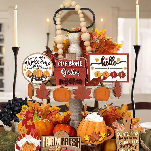 Autumn Pumpkin Spice Tray Decor
