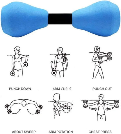 Blue Foam Water Dumbbells for Aquatic Fitness
