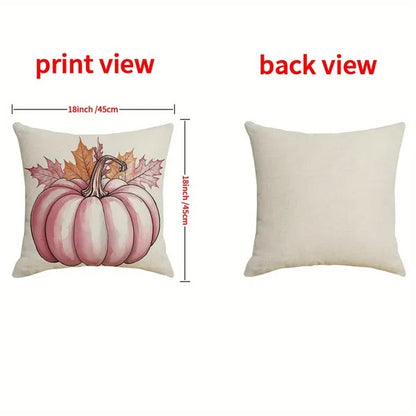 Thanksgiving Pumpkin Pillow Covers (4 PCS)